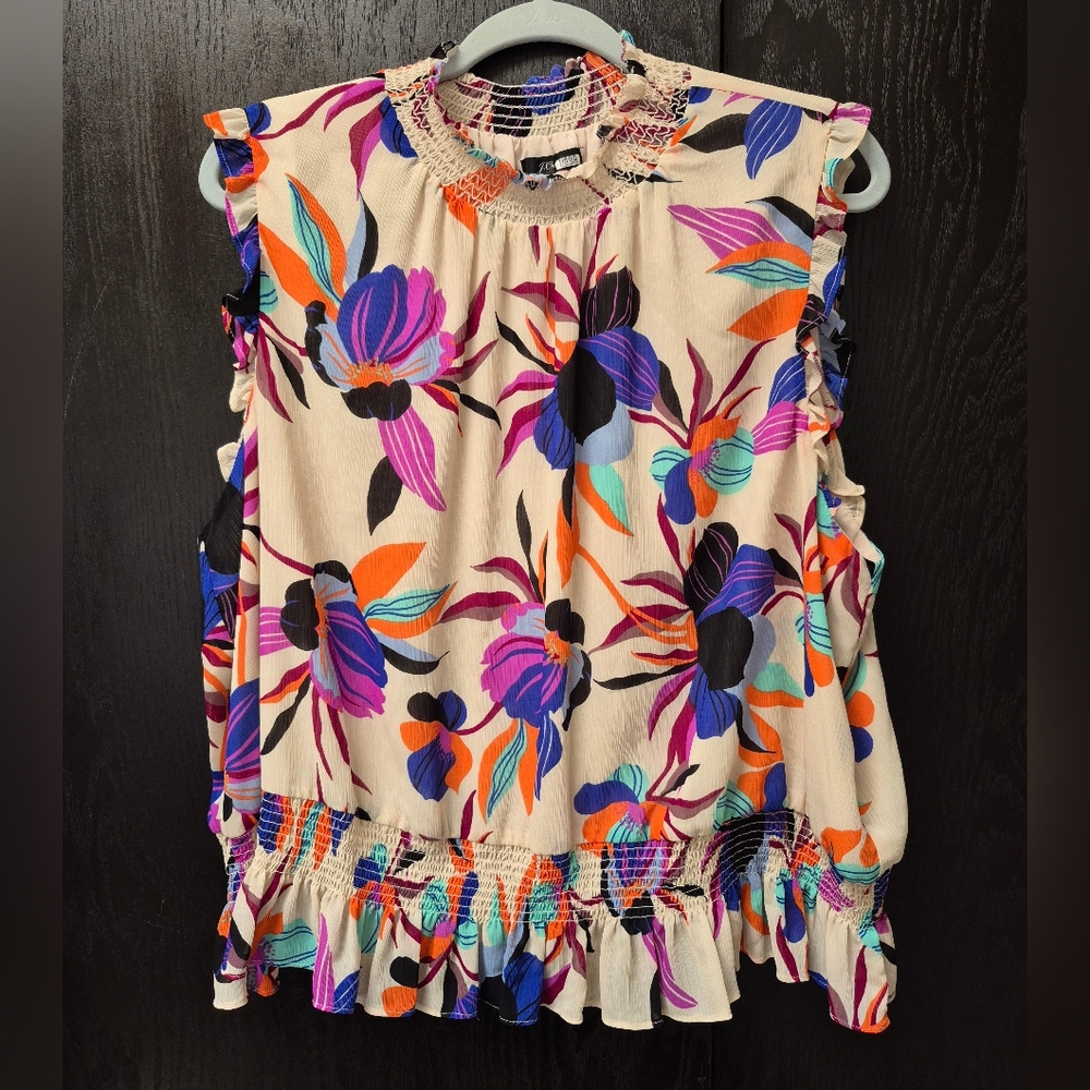 J.Crew Marilyn floral Sleeveless Top - Multicolor xl